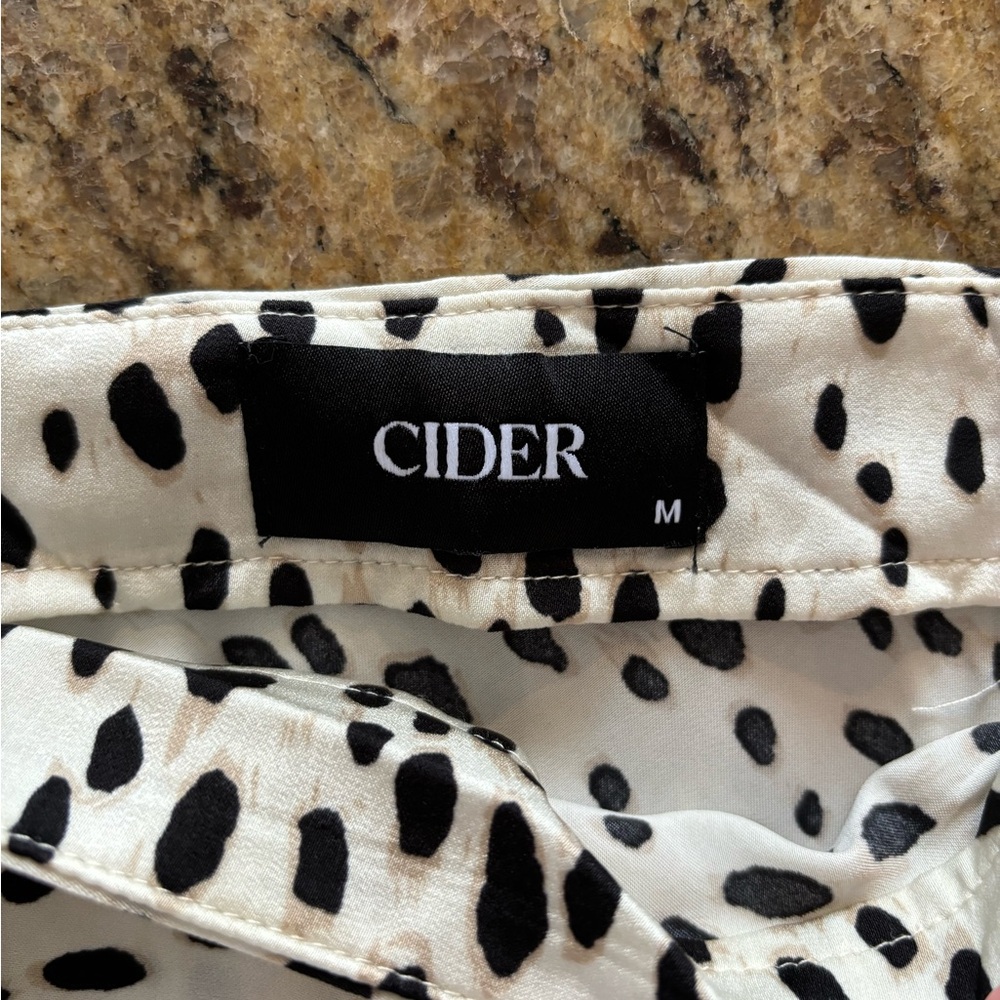 Cider Spot Leopard Print Drawstring Split Maxi Skirt - like new! Size M - Picture 11 of 14
